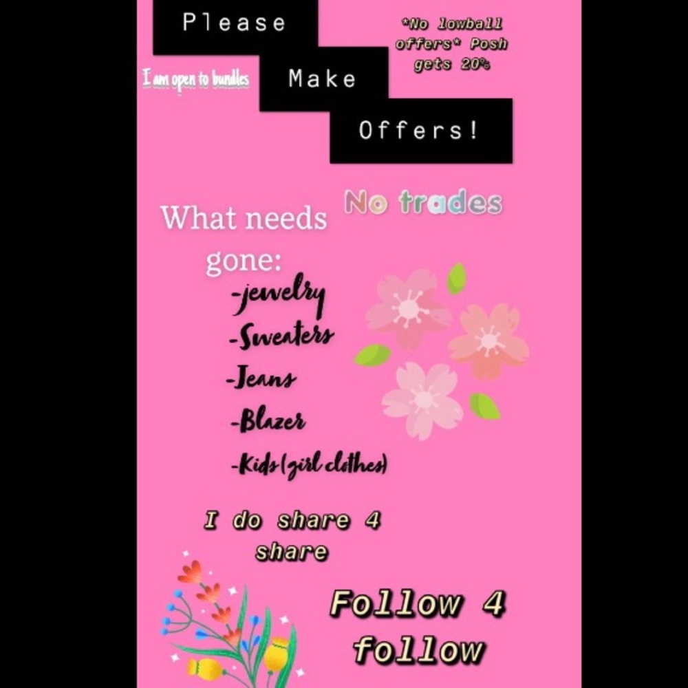 reasonable offers WILL be accepted!
